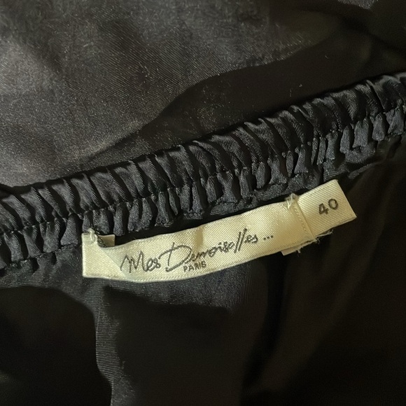 Mes Demoiselles Lima Satin Black Midi Skirt - Picture 3 of 7